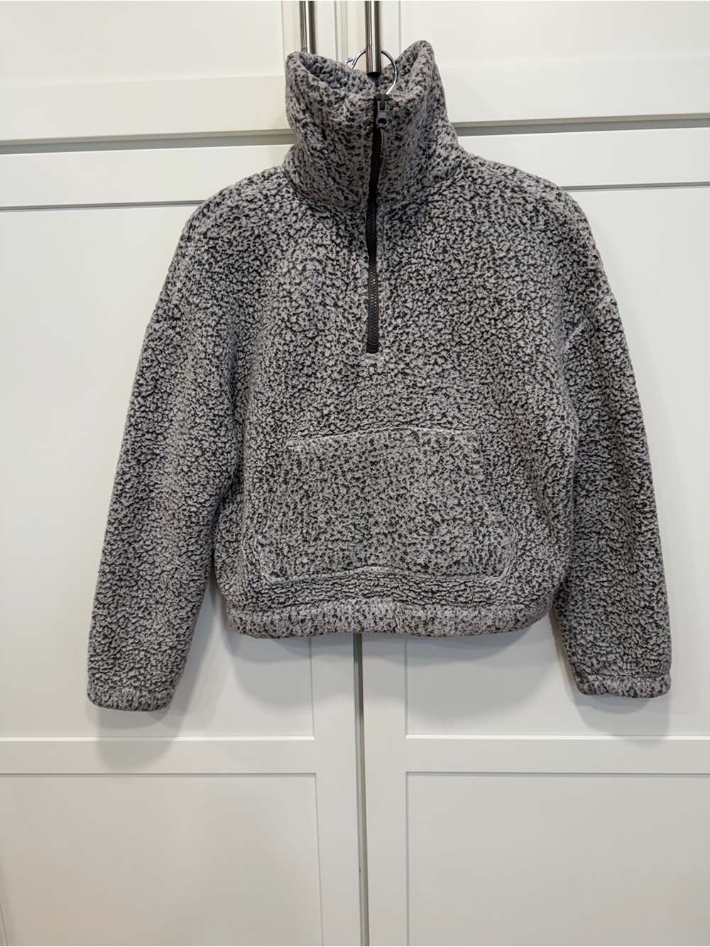 Women’s Gray Hippie Rose Half-Zip Pullover Fleece